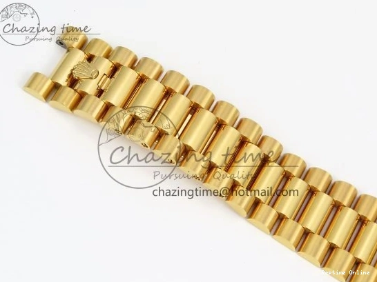 1225 WrinkleFree DayDate 40 228238 ARF 904L Steel YG Crystal Diamonds Bezel on President Bracelet VR 1550